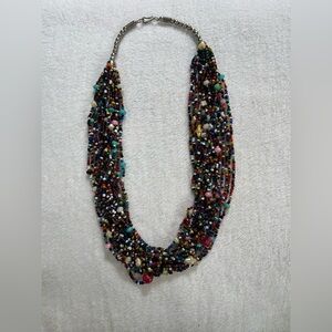 Vintage Hand-Beaded Multi-strand Necklace
